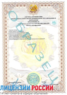 Образец сертификата соответствия (приложение) Александровск Сертификат ISO 14001